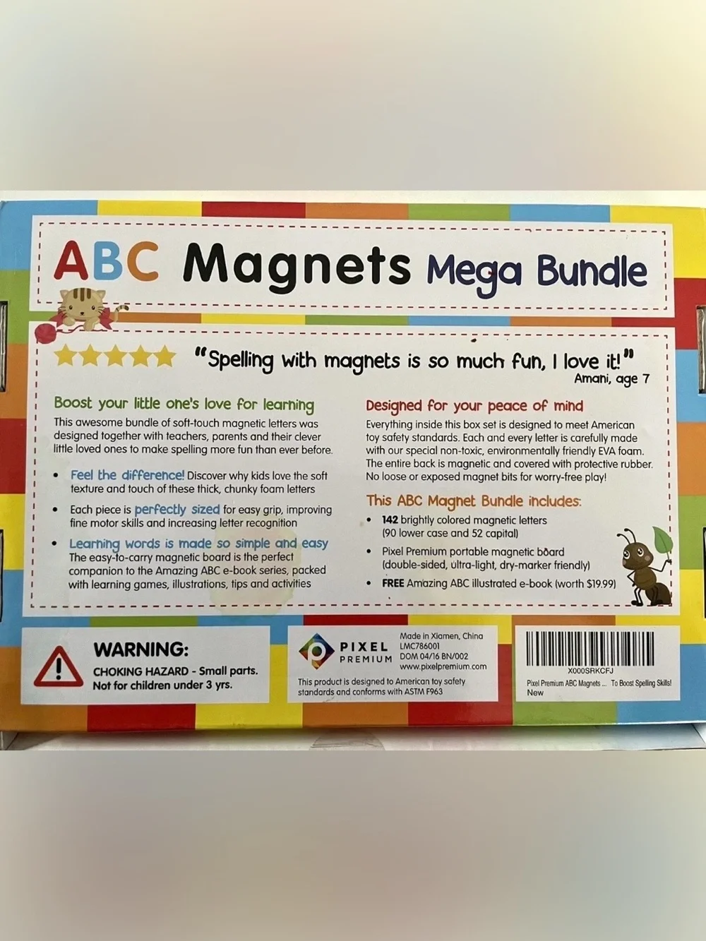 65 Piece Magnetic Alphabet Letters And Board By Pixel Premium